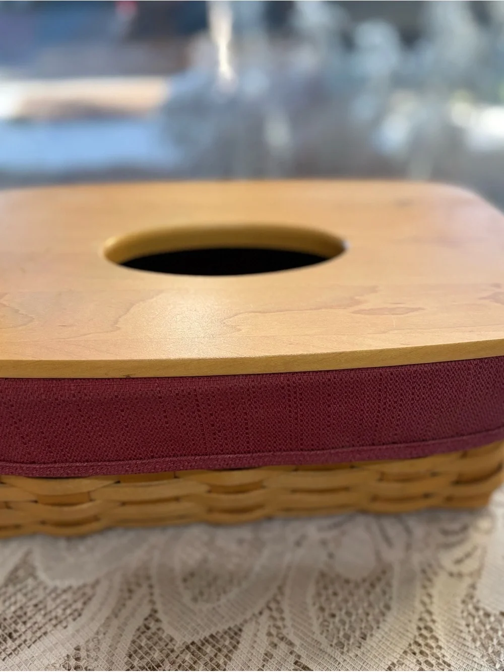 Longaberger Tissue Box with lid